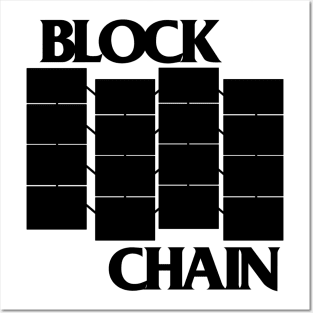Blockchain inspired by Black Flag Posters and Art